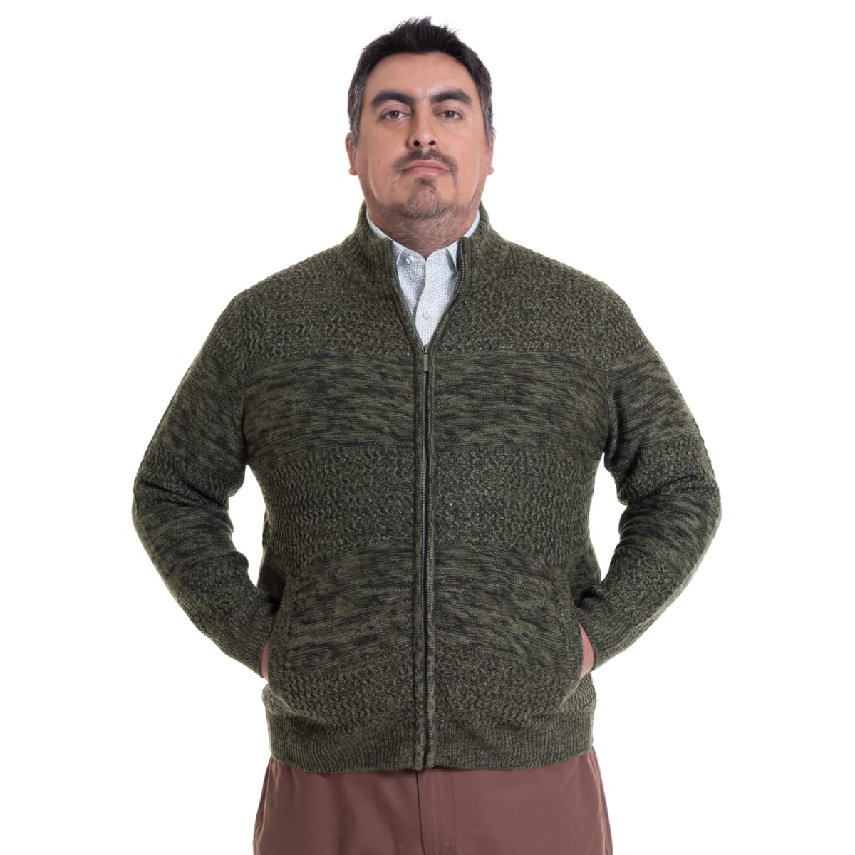 SWEATER FULL CIERRE TALLAS GRANDES (3XL Y 4XL) I4127E0171