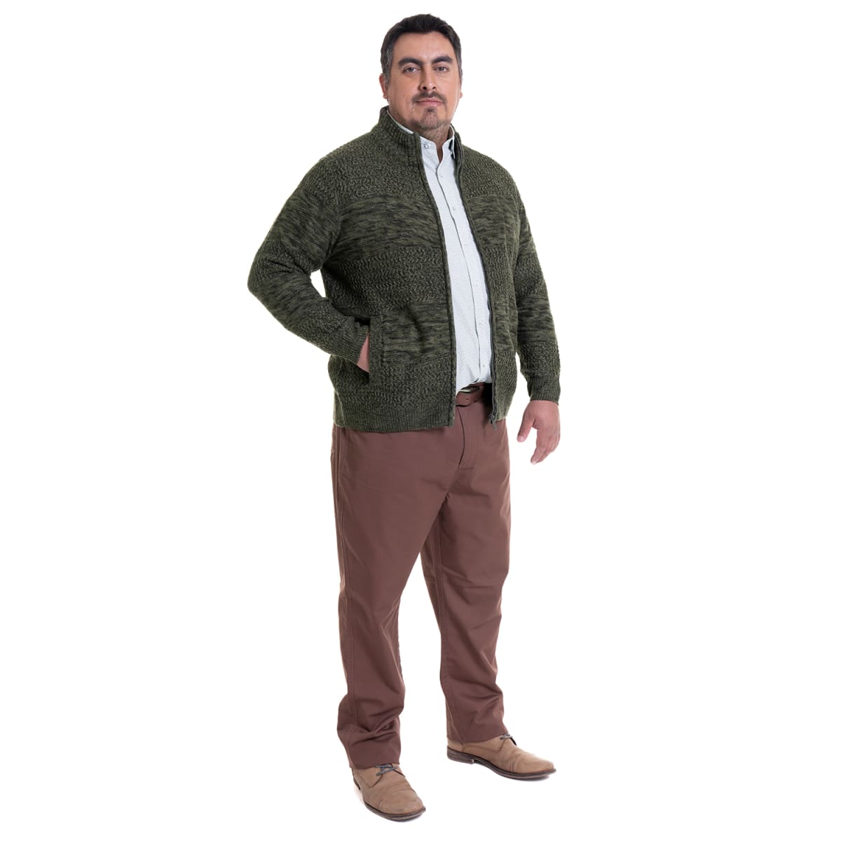 SWEATER FULL CIERRE TALLAS GRANDES (3XL Y 4XL) I4127E0173