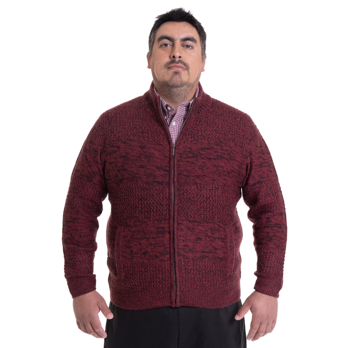 SWEATER FULL CIERRE TALLAS GRANDES (3XL Y 4XL) I4127E0551