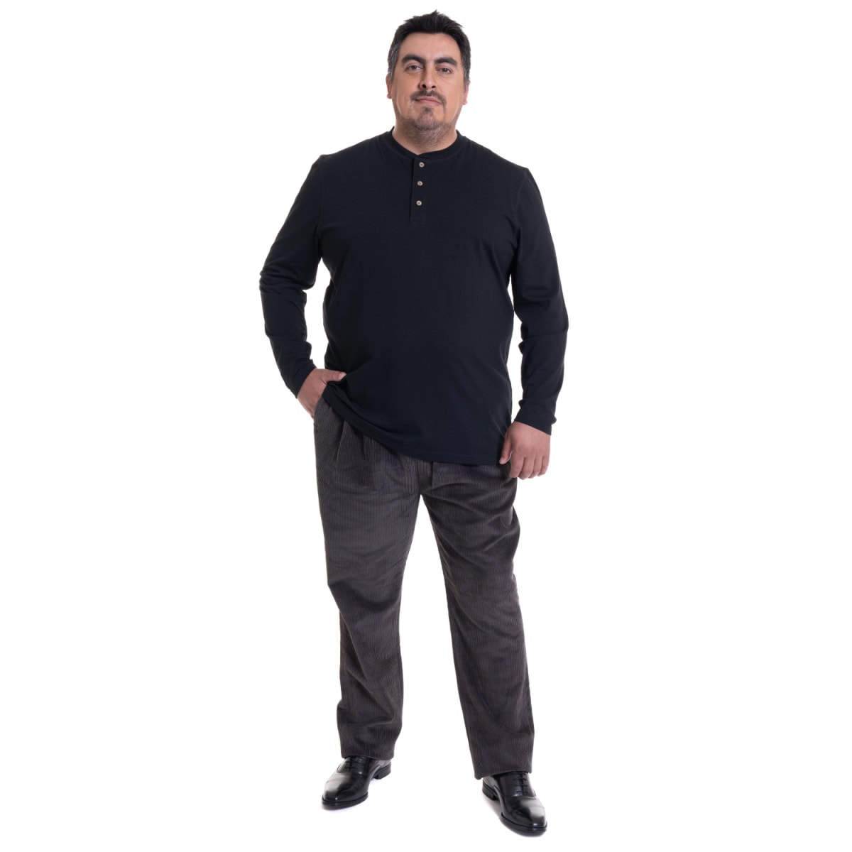 PANTALÓN COTELÉ PINZADO TALLAS GRANDES IV534E0053