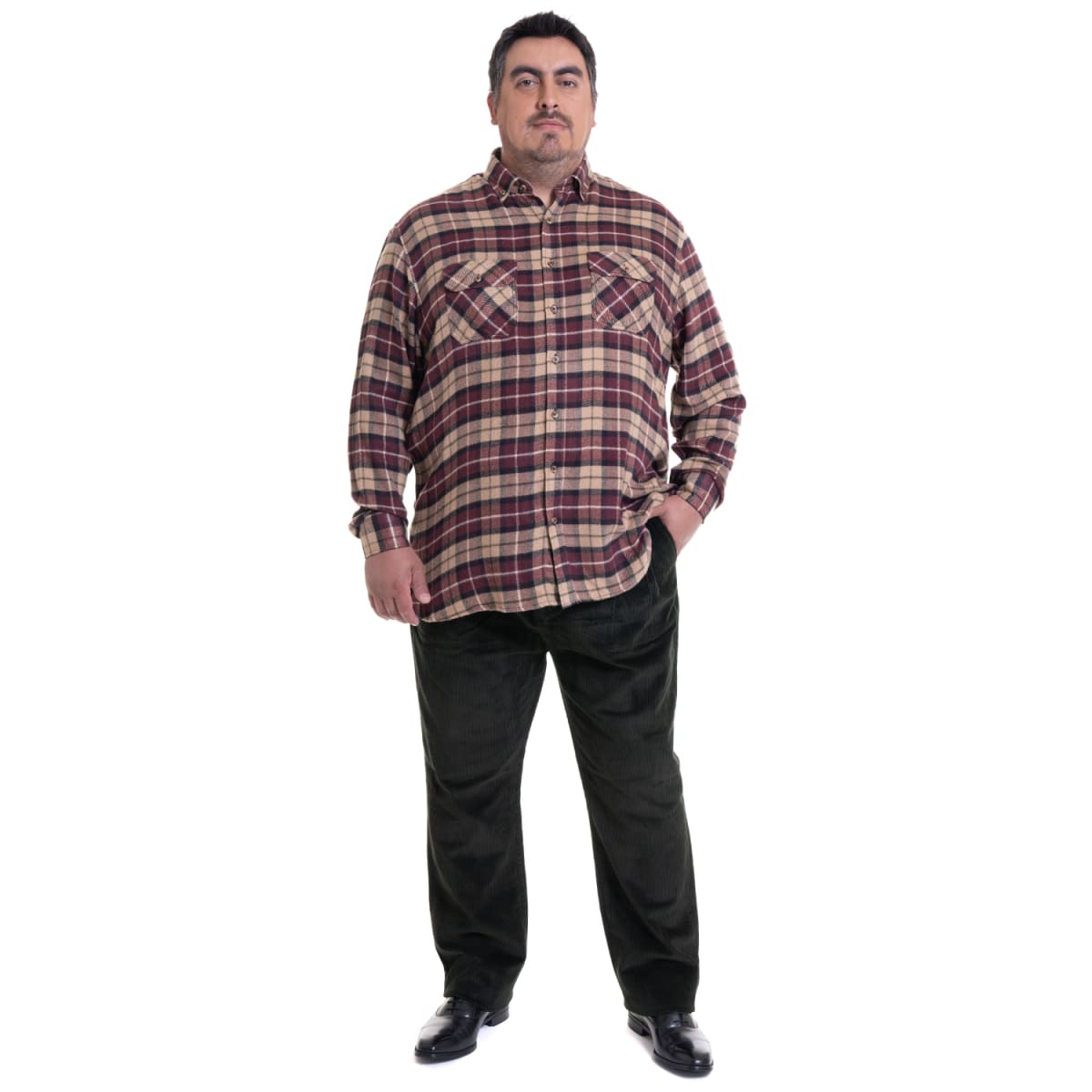 PANTALÓN COTELÉ PINZADO TALLAS GRANDES IV534E0123