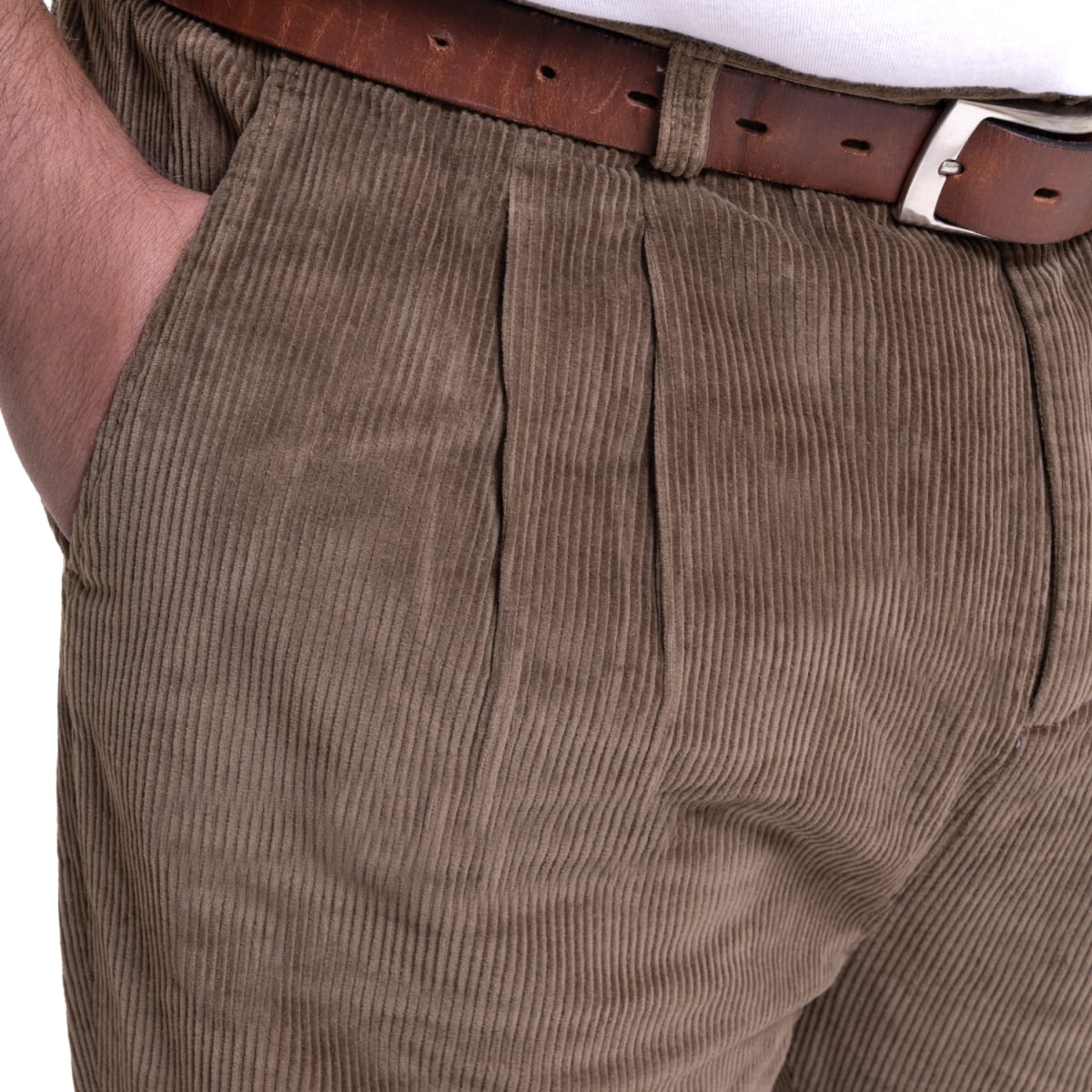 PANTALÓN COTELÉ PINZADO TALLAS GRANDES IV534E0324