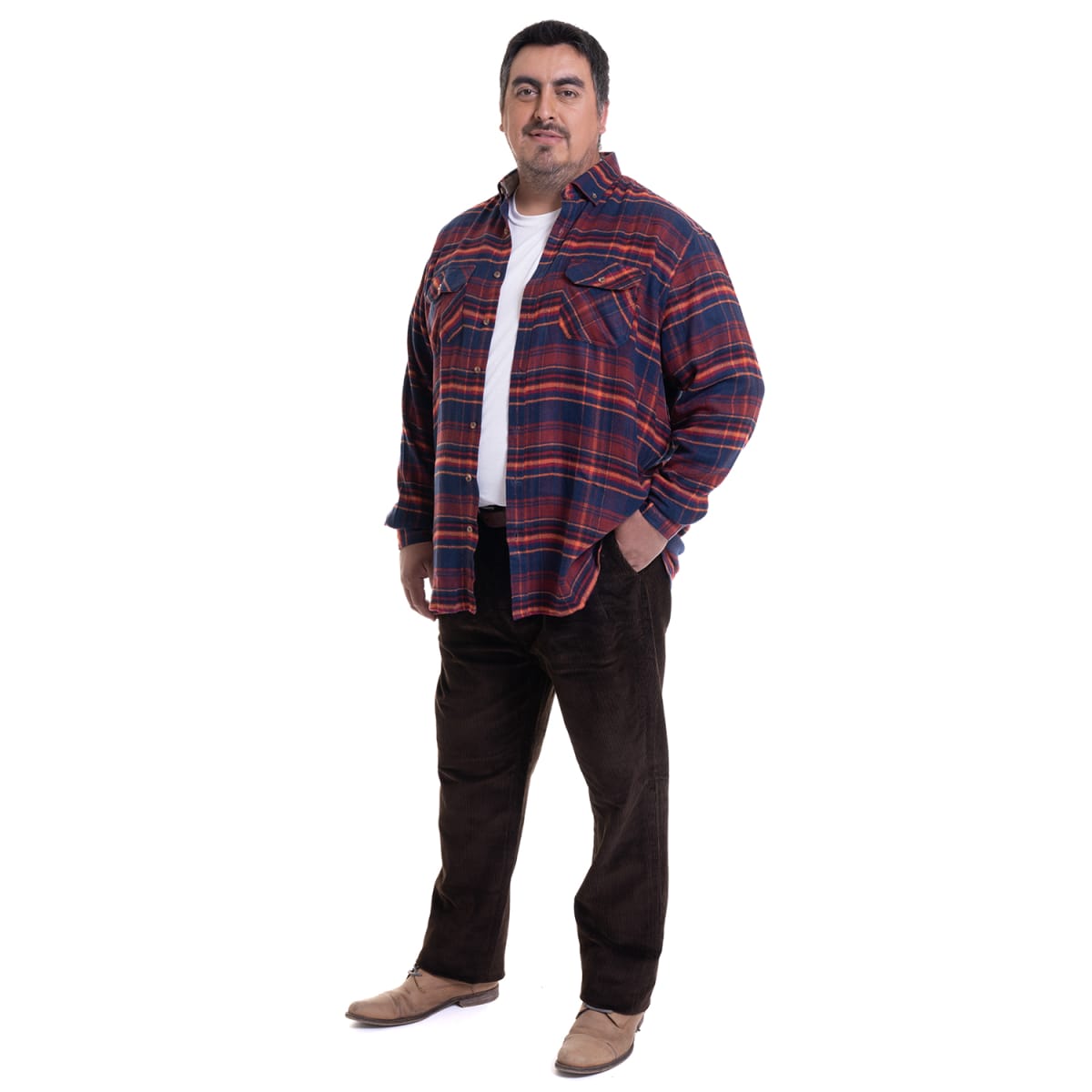 PANTALÓN COTELÉ PINZADO TALLAS GRANDES IV534E0393