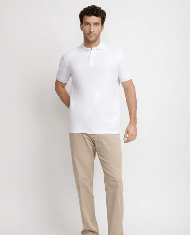 POLERA POLO PIQUÉ HOMBRE BLANCO V6000N0014
