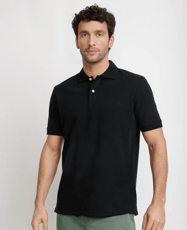 POLERA POLO PIQUÉ HOMBRE NEGRO V6000N0091