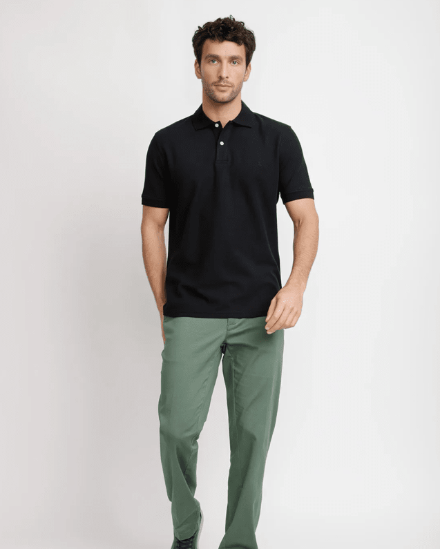 POLERA POLO PIQUÉ HOMBRE NEGRO V6000N0094