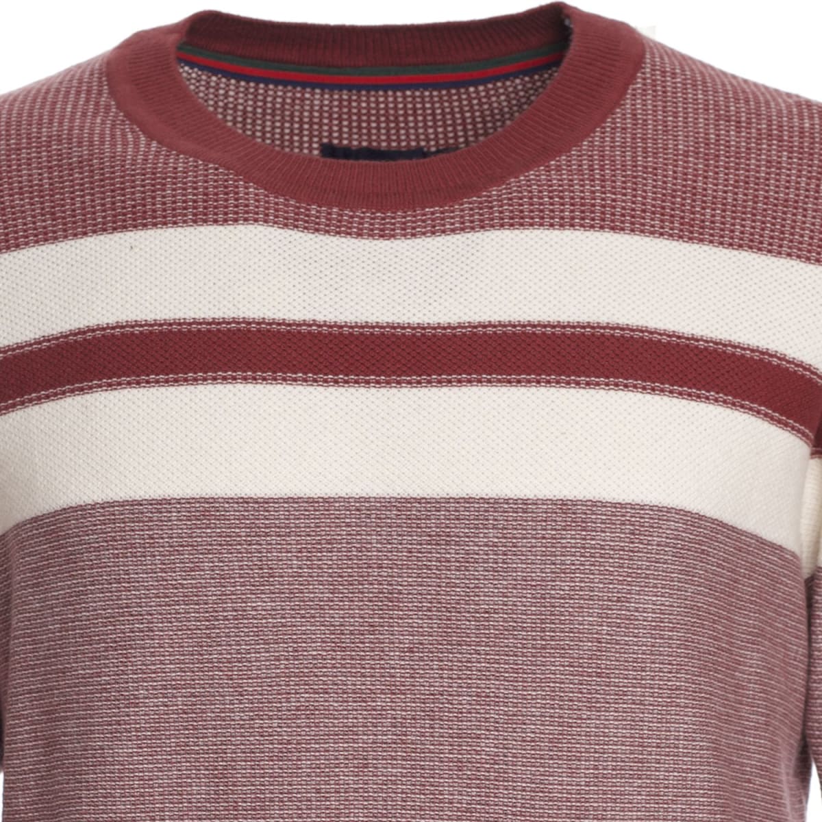 SWEATER HOMBRE FANTASÍA CUELLO REDONDO LADRILLO – ELEGANCIA Y CONFORT EN CADA DETALLE I2004N0673