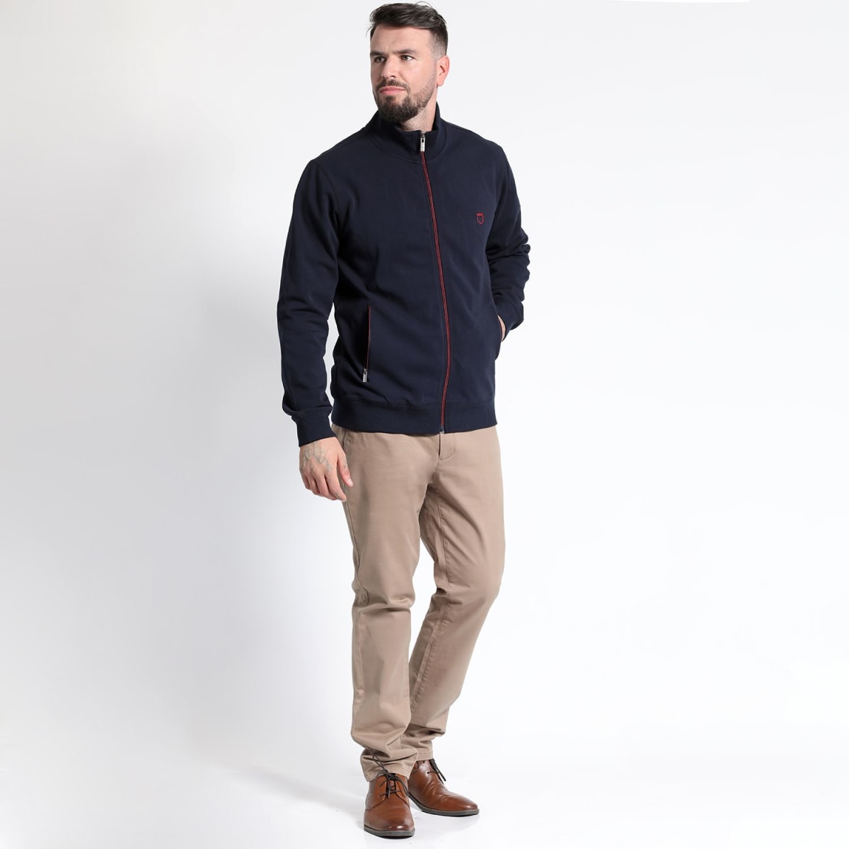 POLERÓN HOMBRE CUELLO ALTO AZUL MARINO – CASUAL, CÓMODO Y ELEGANTE I3010N0793