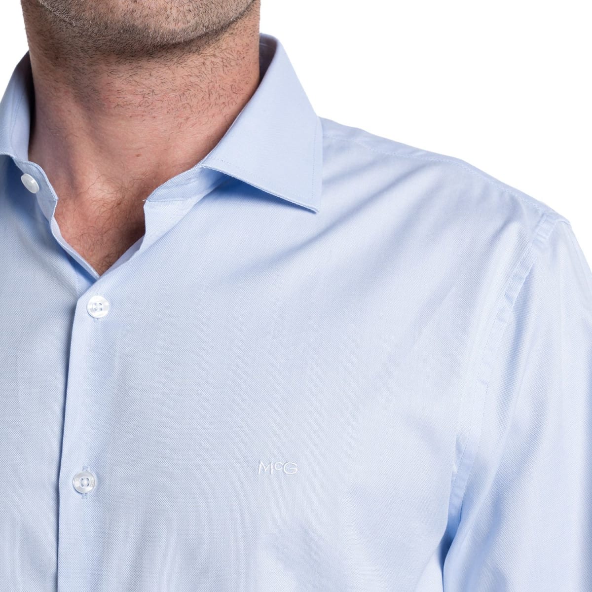 CAMISA JACQUARD PARA HOMBRE CELESTE I5101N0703