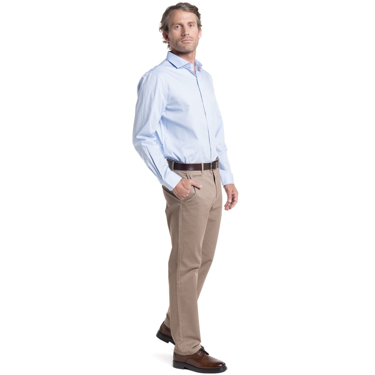 CAMISA JACQUARD PARA HOMBRE CELESTE I5101N0704