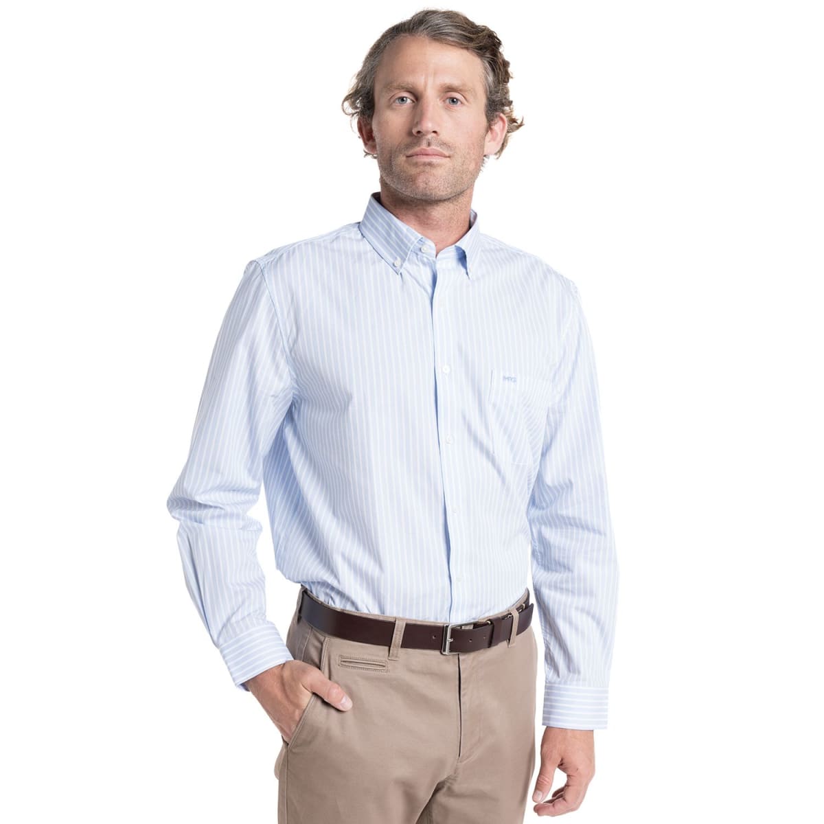 CAMISA LISTADA PARA HOMBRE CELESTE I5105N5711