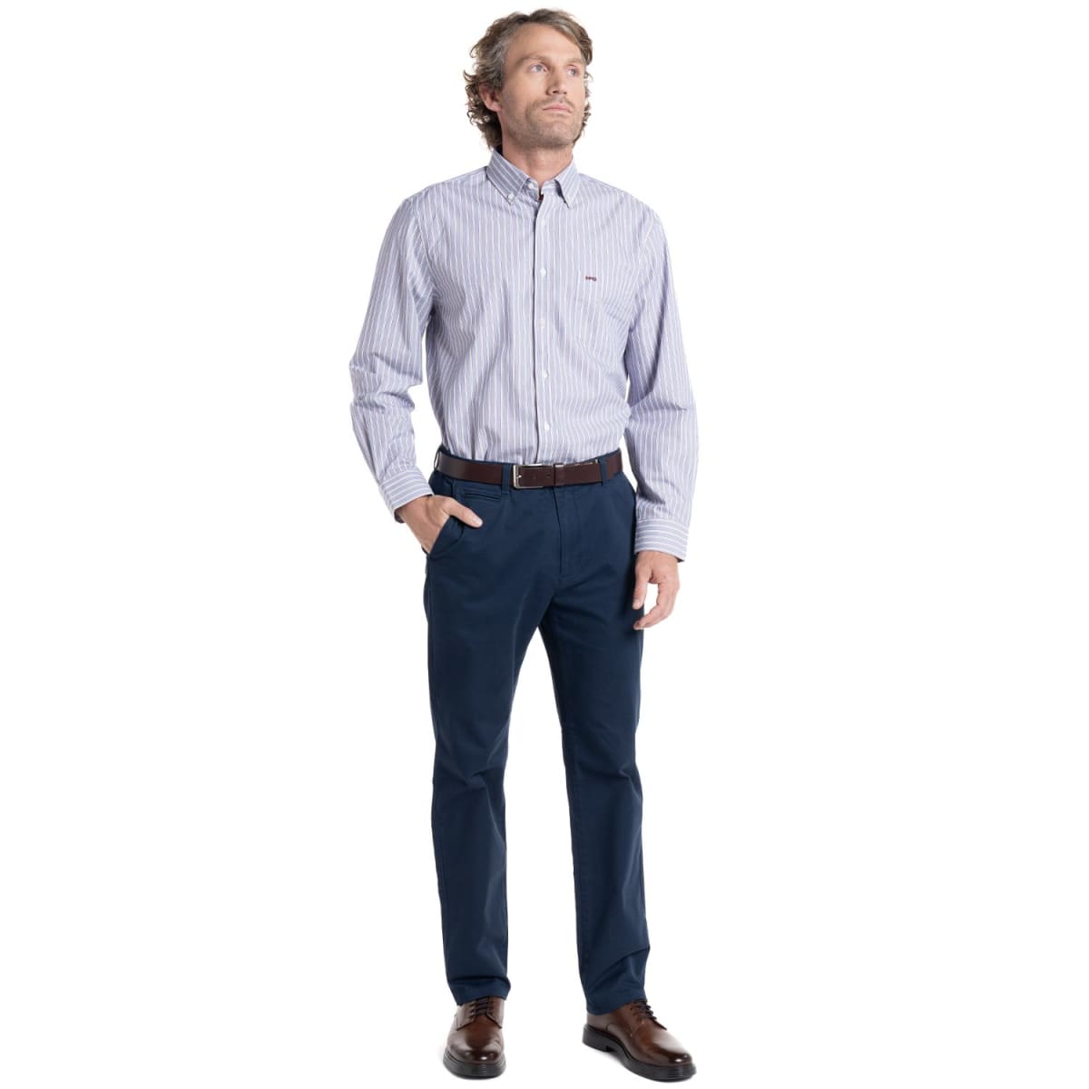 CAMISA LISTADA PARA HOMBRE AZUL MARINO I5105N5794