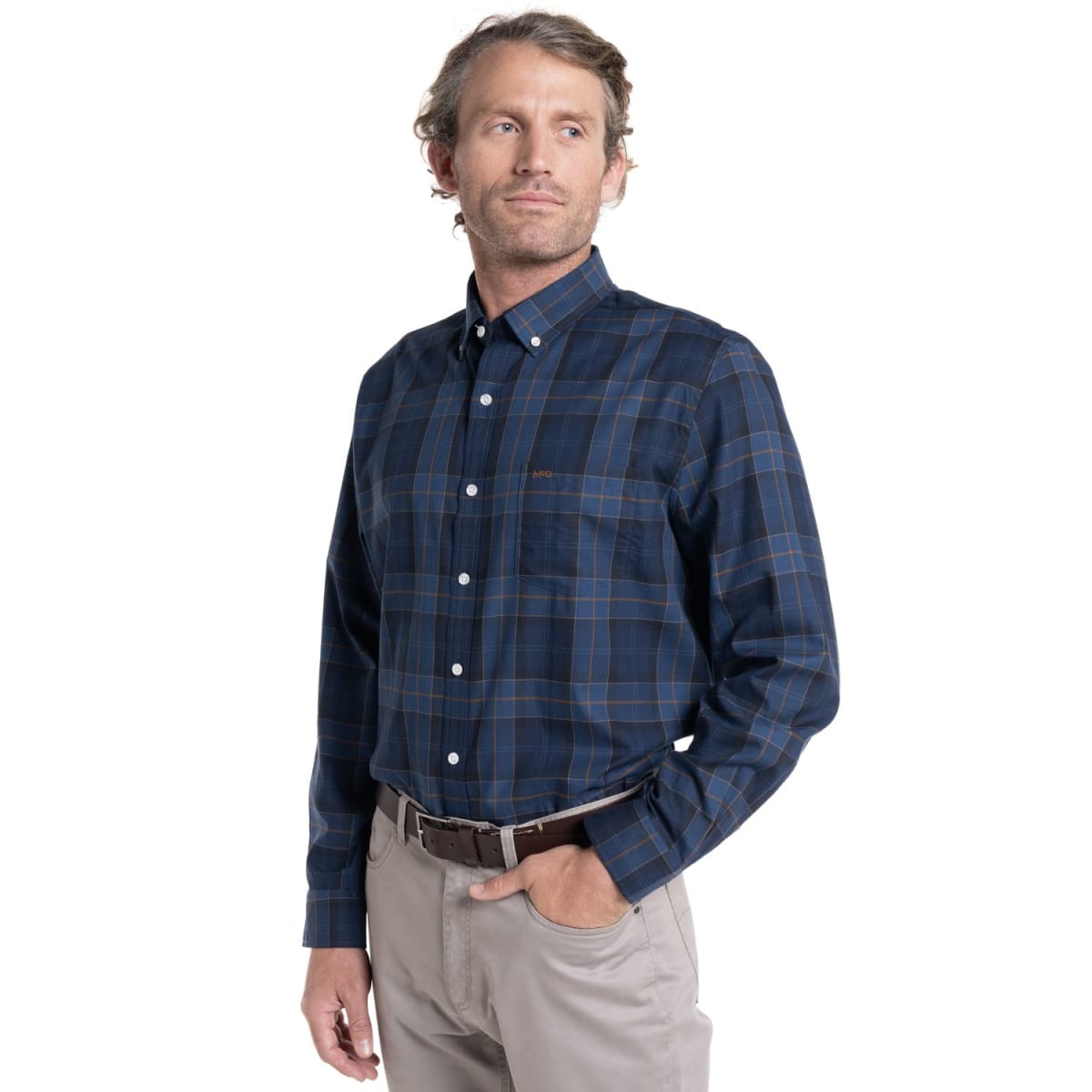 CAMISA ESCOCESA PARA HOMBRE AZUL I5140N5771