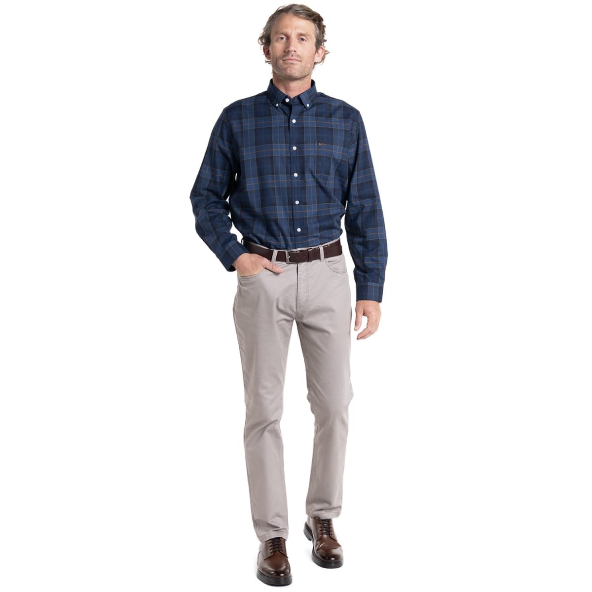 CAMISA ESCOCESA PARA HOMBRE AZUL I5140N5774