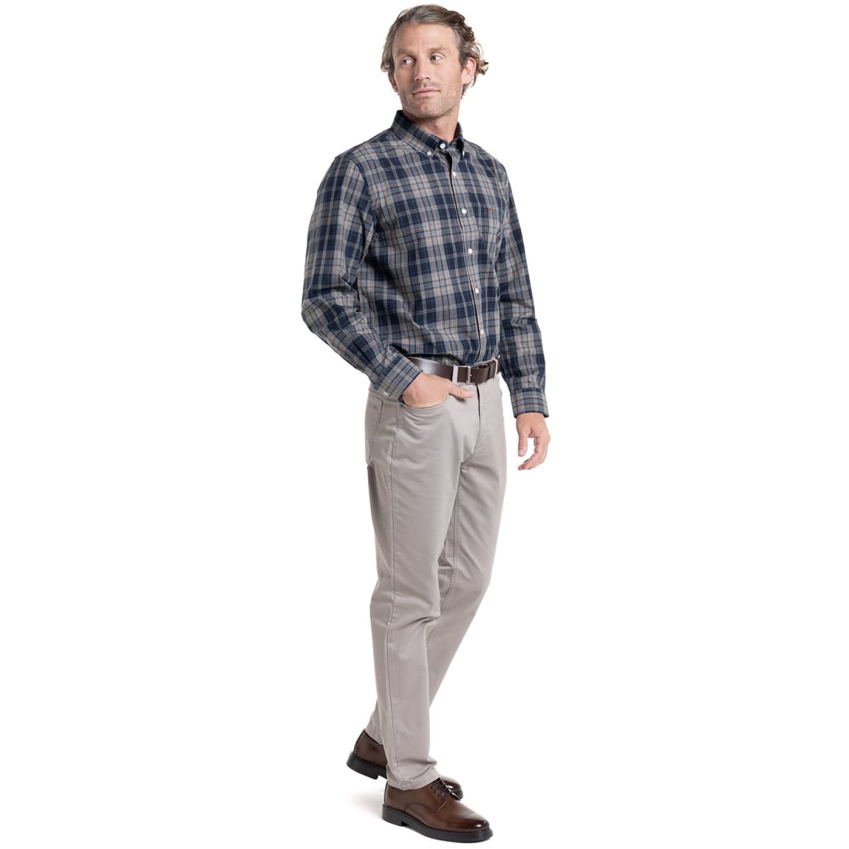 CAMISA ESCOCESA PARA HOMBRE AZUL MARINO I5140N5794