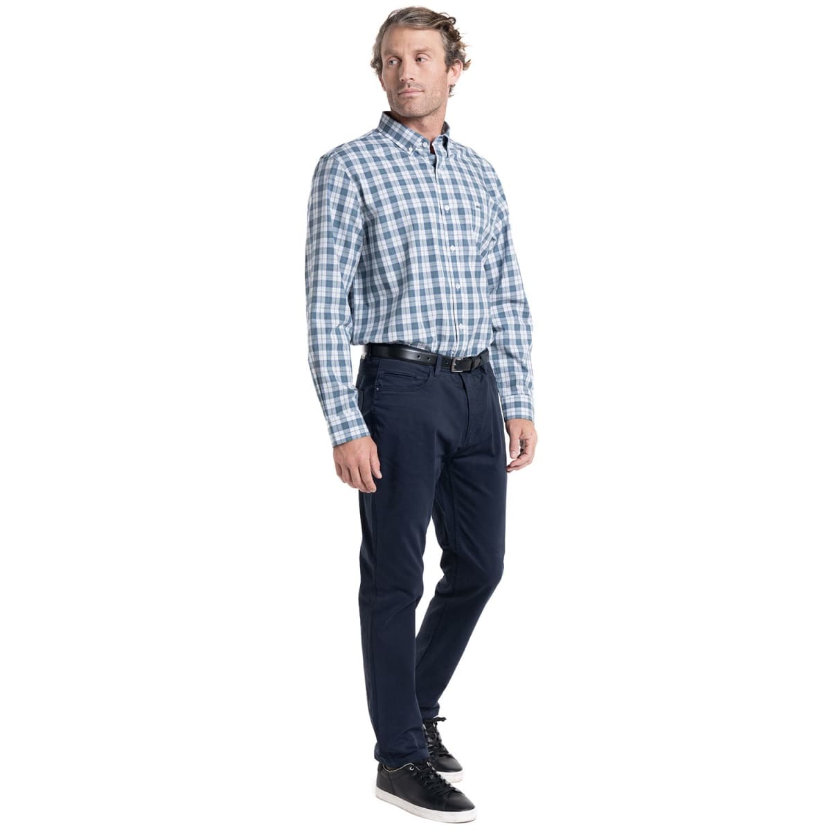 CAMISA ESCOCESA PARA HOMBRE AZUL I5140N6064