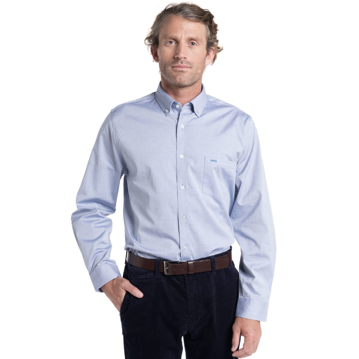 CAMISA OXFORD PARA HOMBRE CELESTE I5165N0721