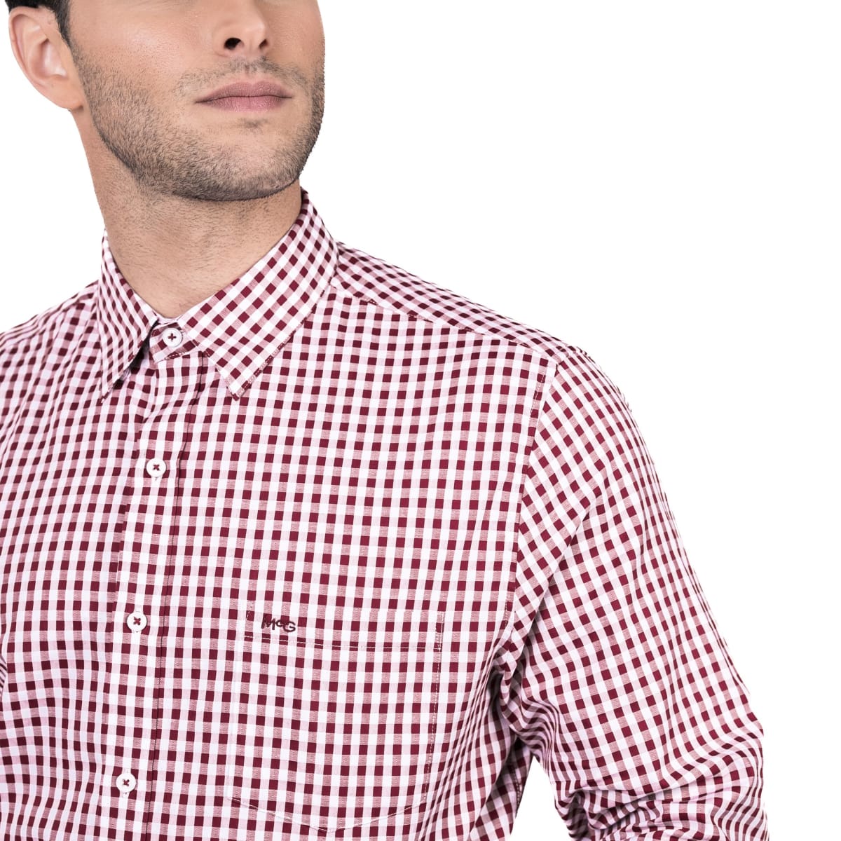 CAMISA MANGA LARGA CUADRILLÉ HOMBRE ROJO REGULAR FIT LI005N5543