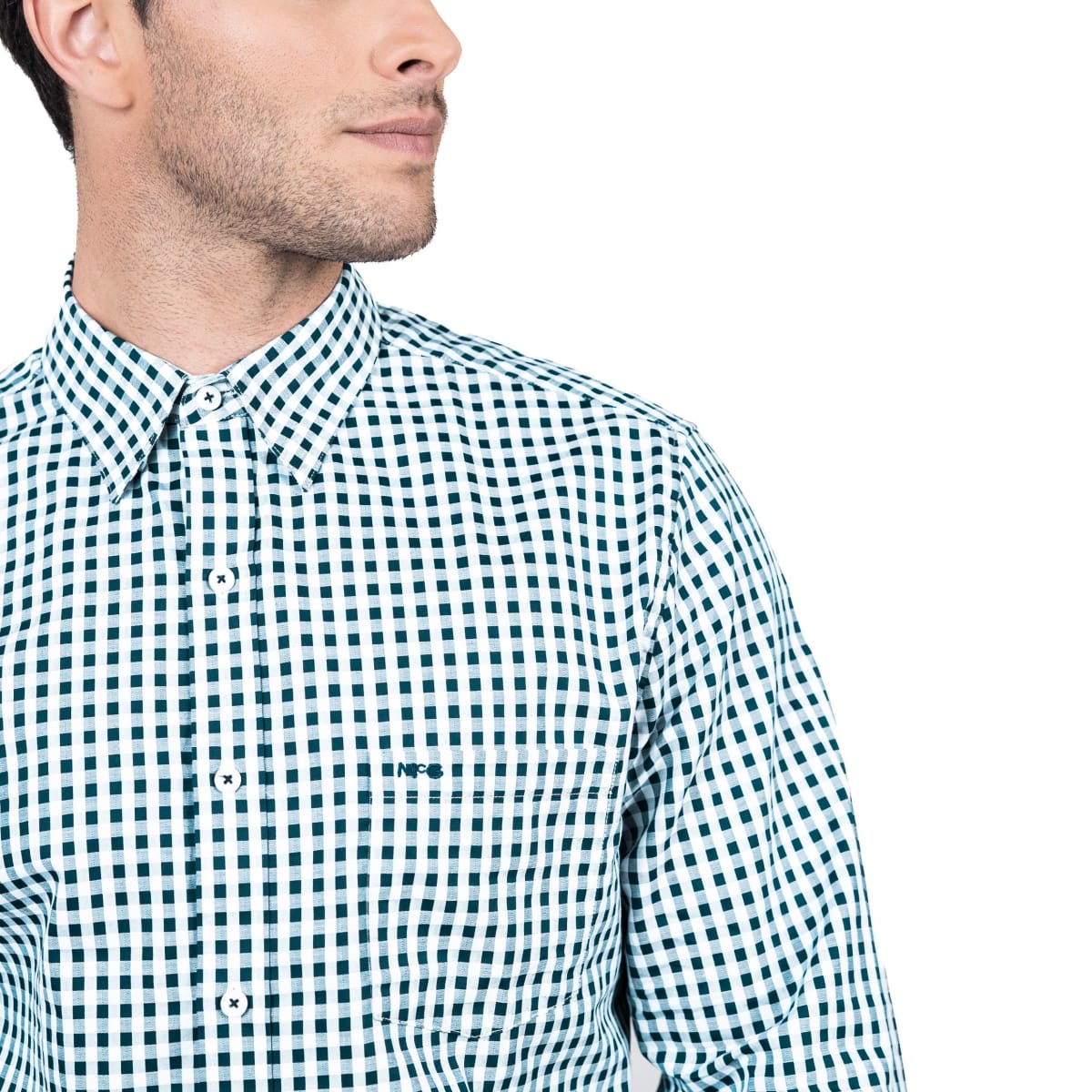 CAMISA MANGA LARGA CUADRILLÉ HOMBRE AZUL MARINO REGULAR FIT LI005N5793