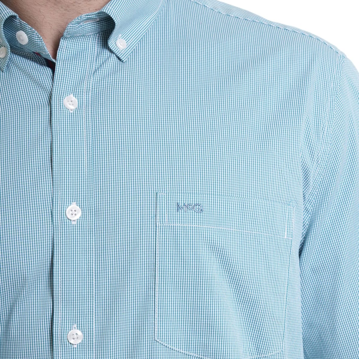 CAMISA MANGA LARGA MICRO CUADRO HOMBRE COMFORT TECH PETROLEO LI202N0164