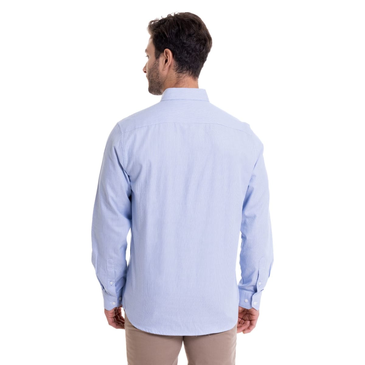 CAMISA MANGA LARGA DOBBY COMFORT FIT HOMBRE CELESTE MGLI01016N5702