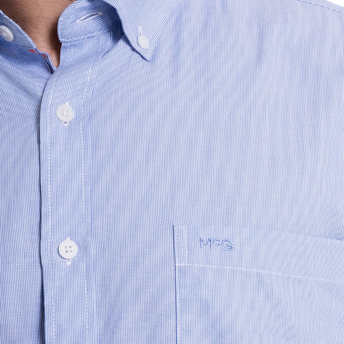 CAMISA MANGA LARGA DOBBY COMFORT FIT HOMBRE CELESTE MGLI01016N5704