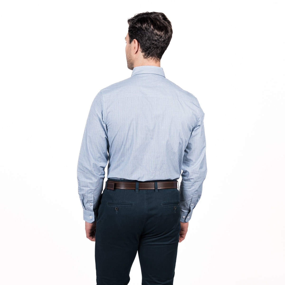 CAMISA MANGA LARGA LISTADA AZUL V5105N5772