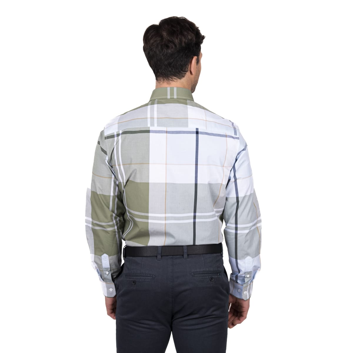 CAMISA MANGA LARGA ESCOCESA VERDE MUSGO V5140N5172