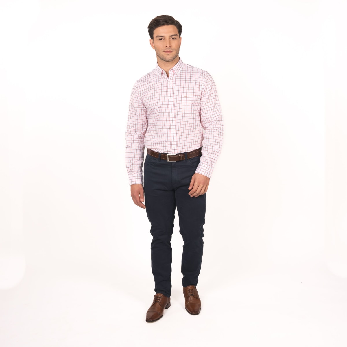 CAMISA MANGA LARGA A CUADROS CORAL V5205N5994