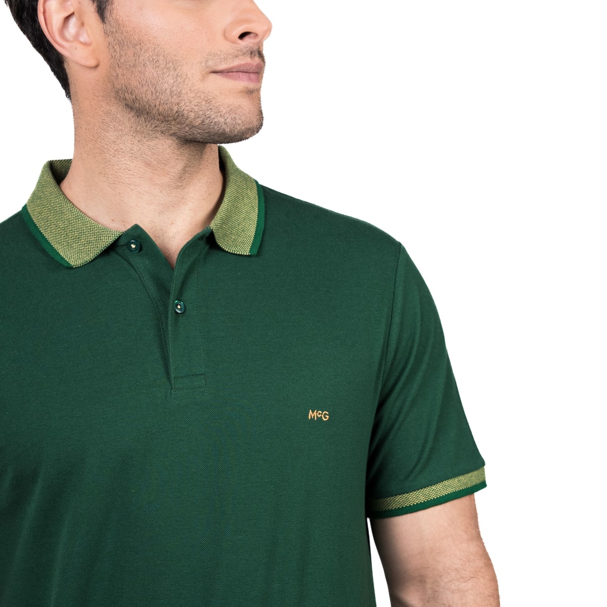 POLERA POLO MANGA CORTA HOMBRE PIQUÉ VERDE V5010N0123