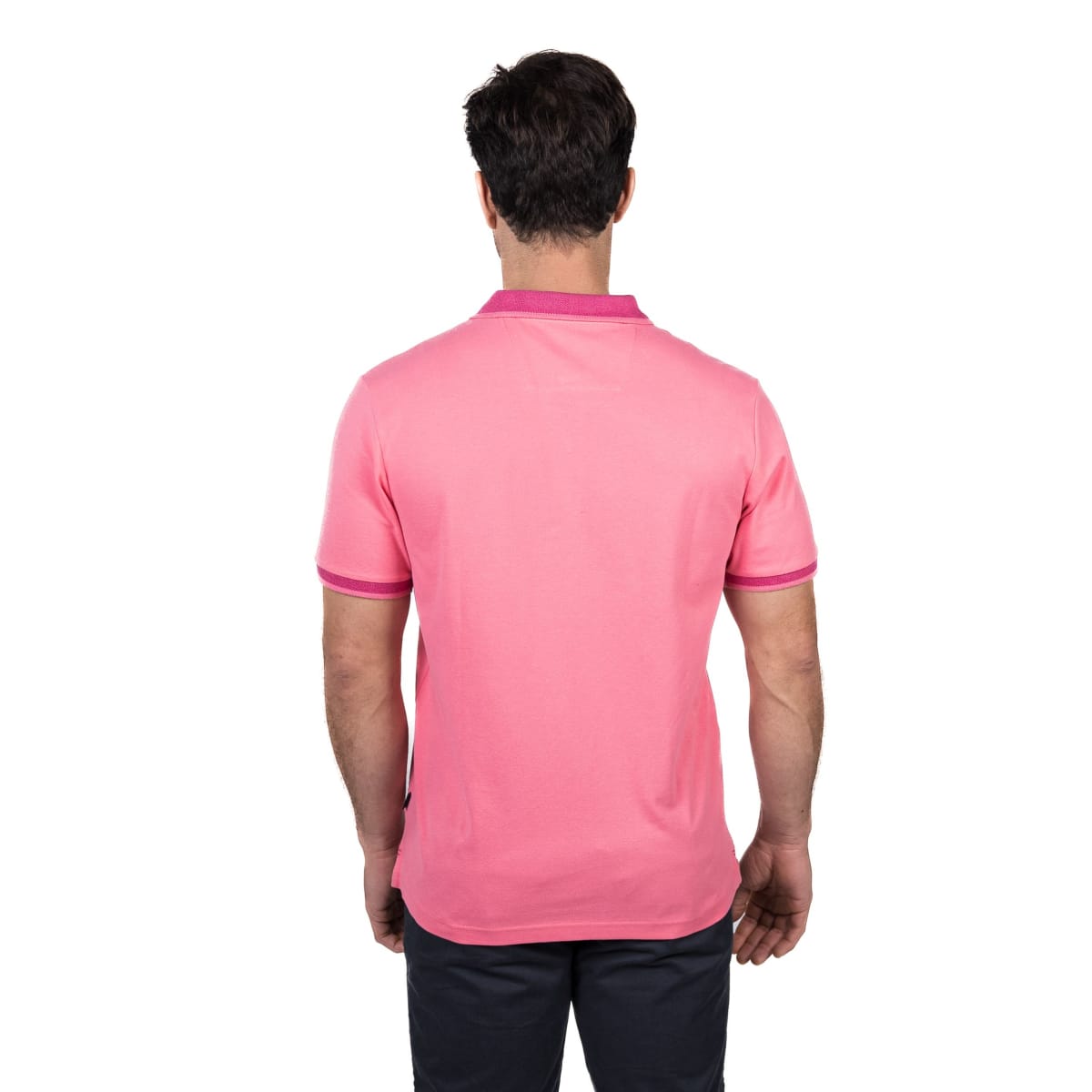 POLERA POLO MANGA CORTA HOMBRE PIQUÉ ROSADA V5010N0502