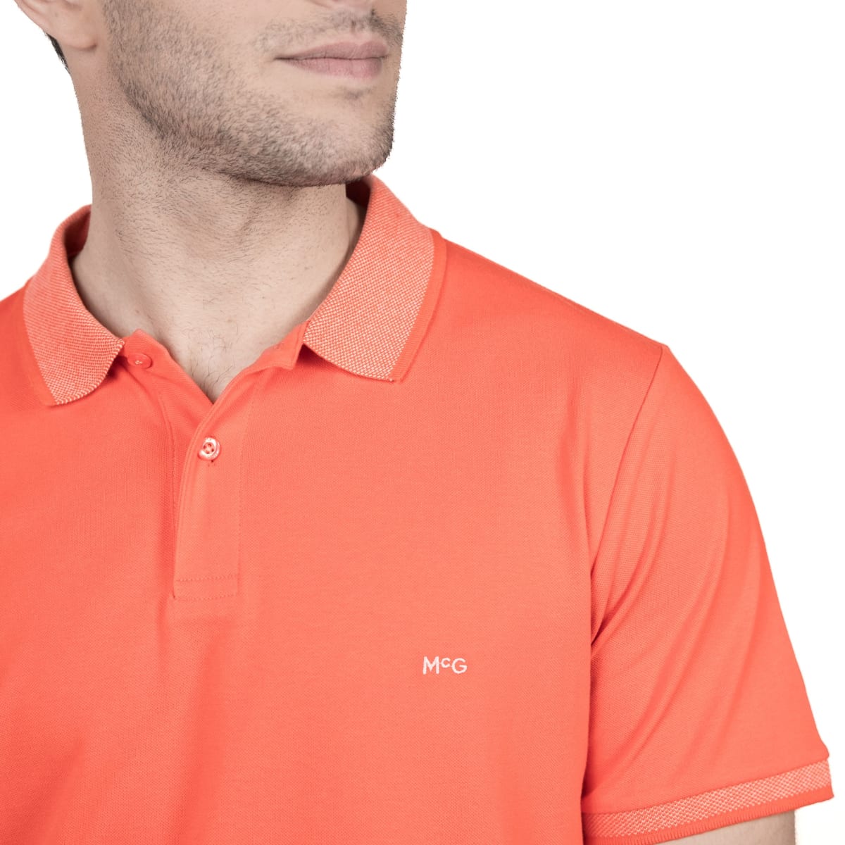 POLERA POLO MANGA CORTA HOMBRE PIQUÉ ROJO V5010N0543