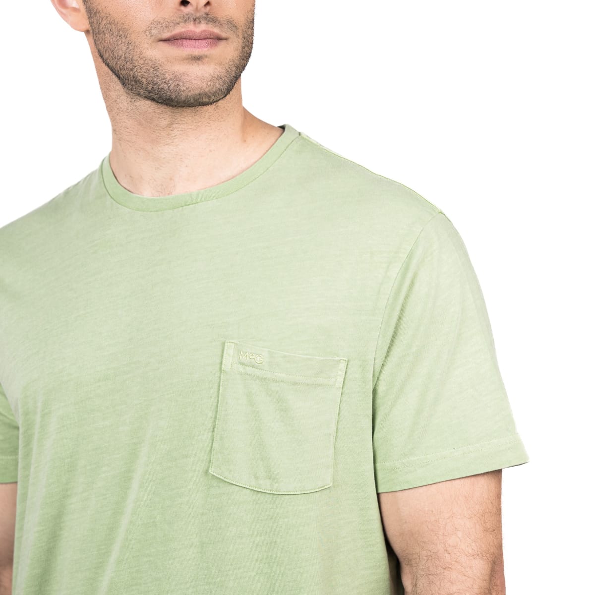 POLERA MANGA CORTA HOMBRE CUELLO REDONDO VERDE V5112N0103