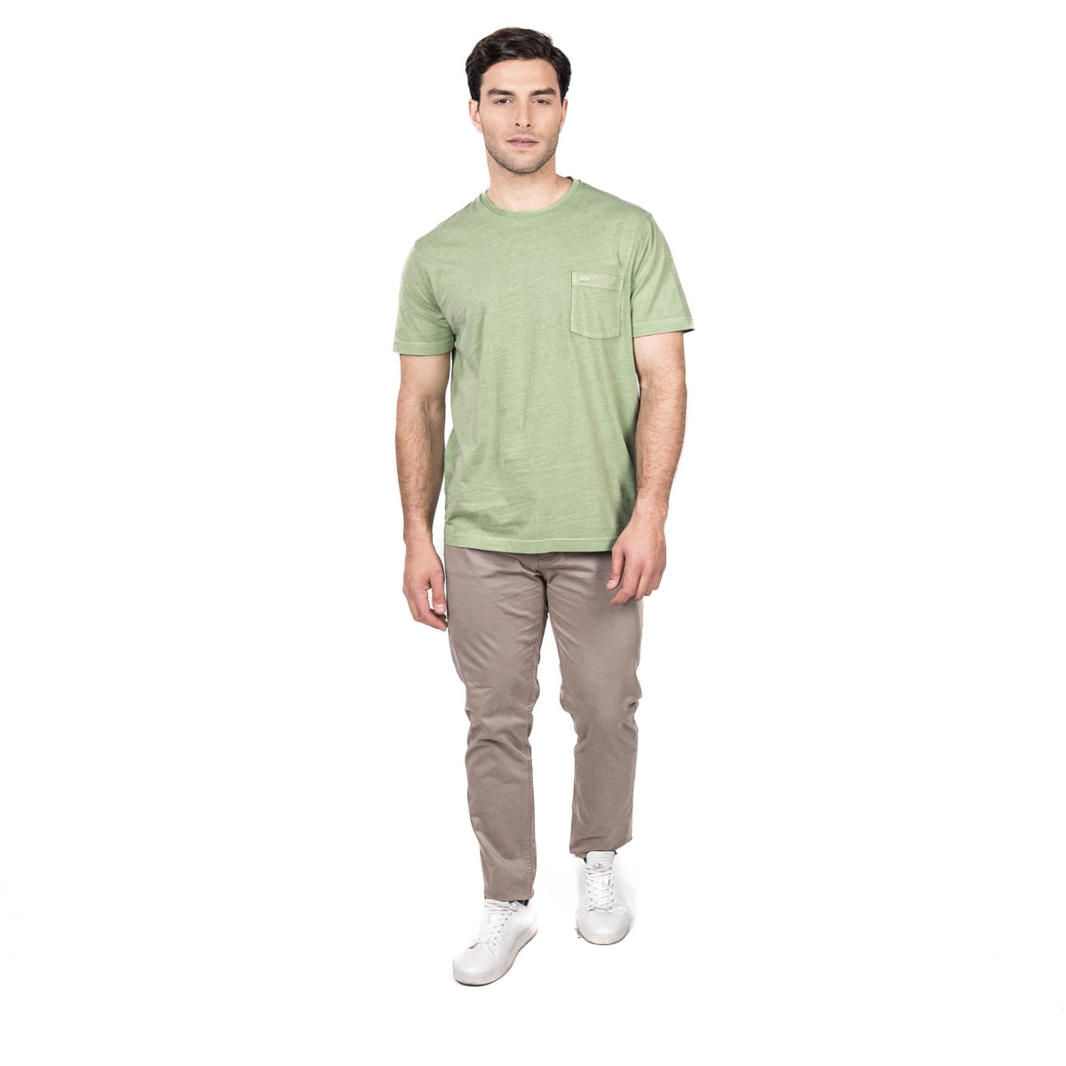 POLERA MANGA CORTA HOMBRE CUELLO REDONDO VERDE V5112N0104