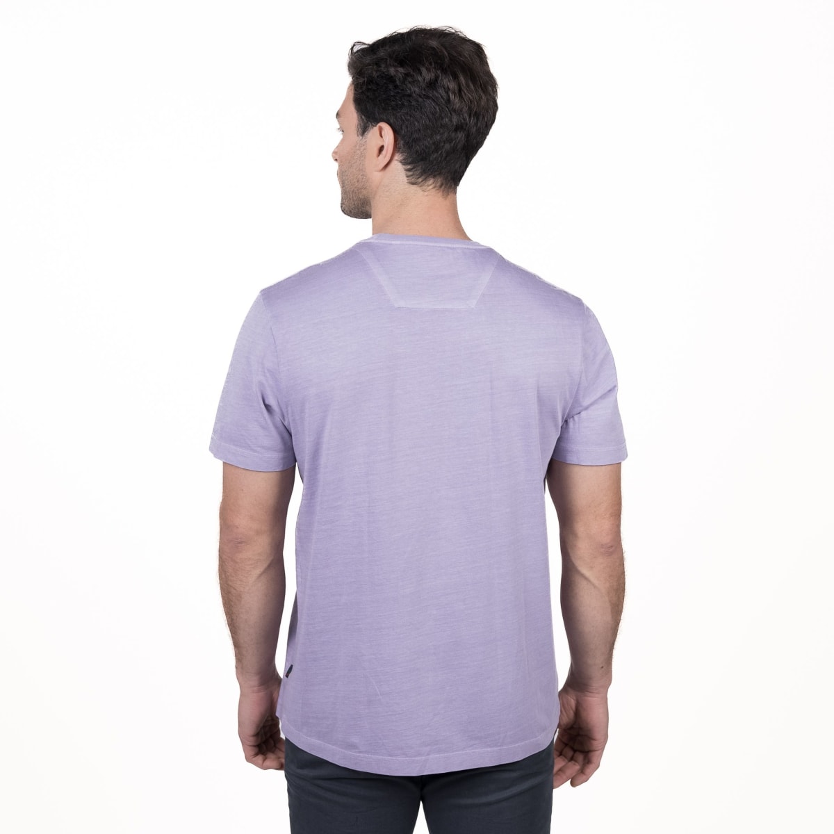 POLERA MANGA CORTA HOMBRE CUELLO REDONDO LILA V5112N0602