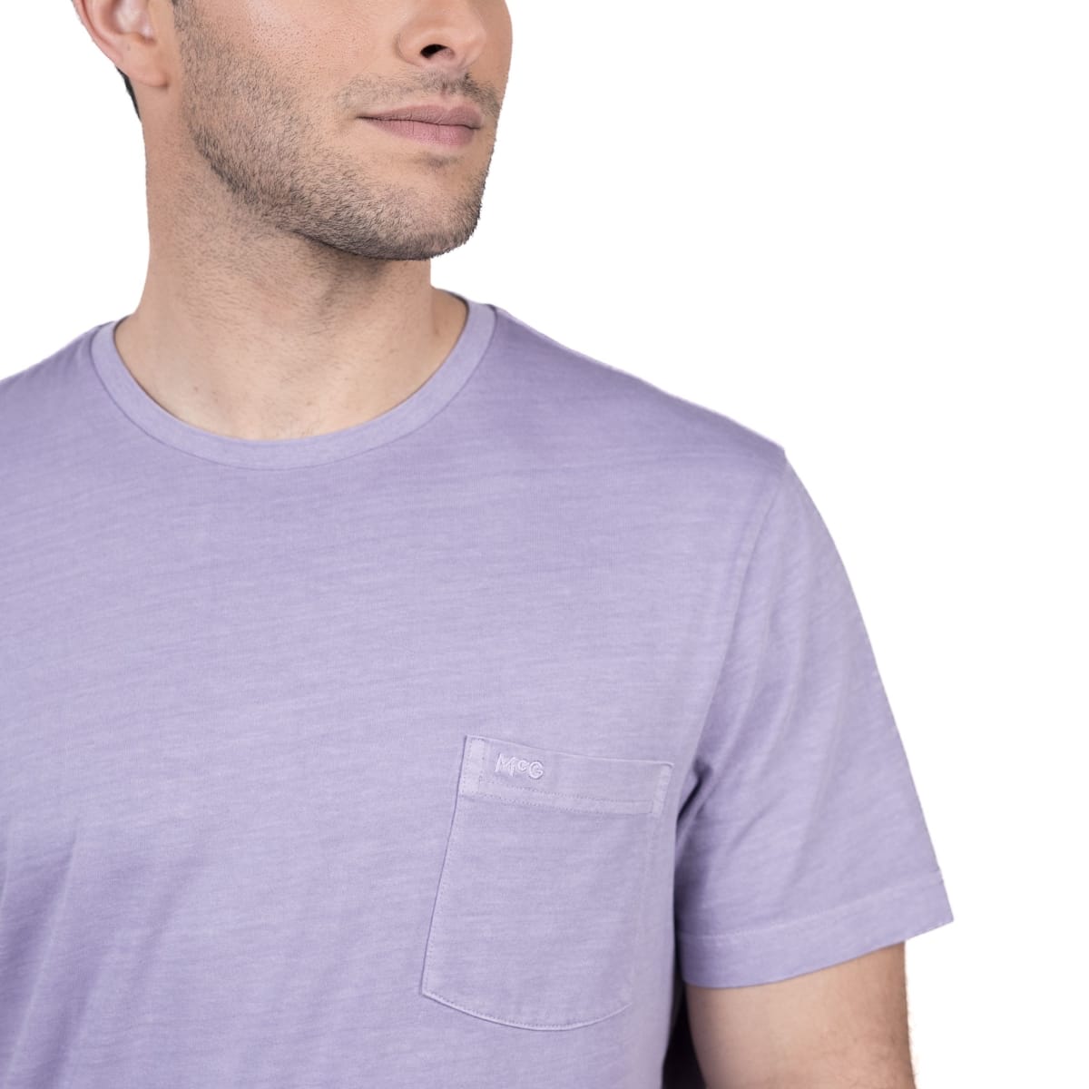 POLERA MANGA CORTA HOMBRE CUELLO REDONDO LILA V5112N0603