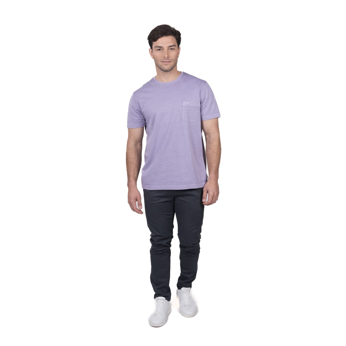 POLERA MANGA CORTA HOMBRE CUELLO REDONDO LILA V5112N0604