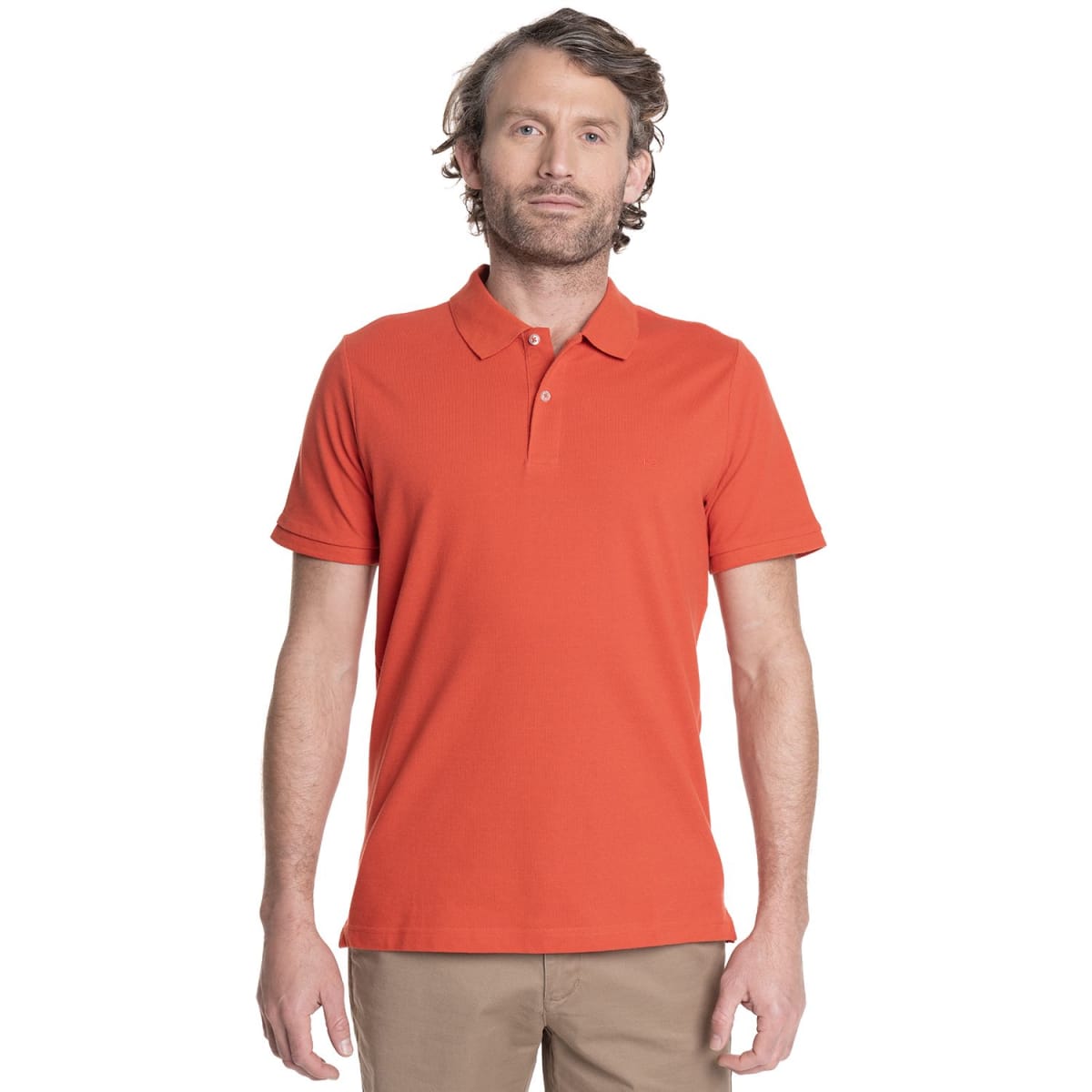 POLERA PIQUE LISA HOMBRE CORAL V6000N0981