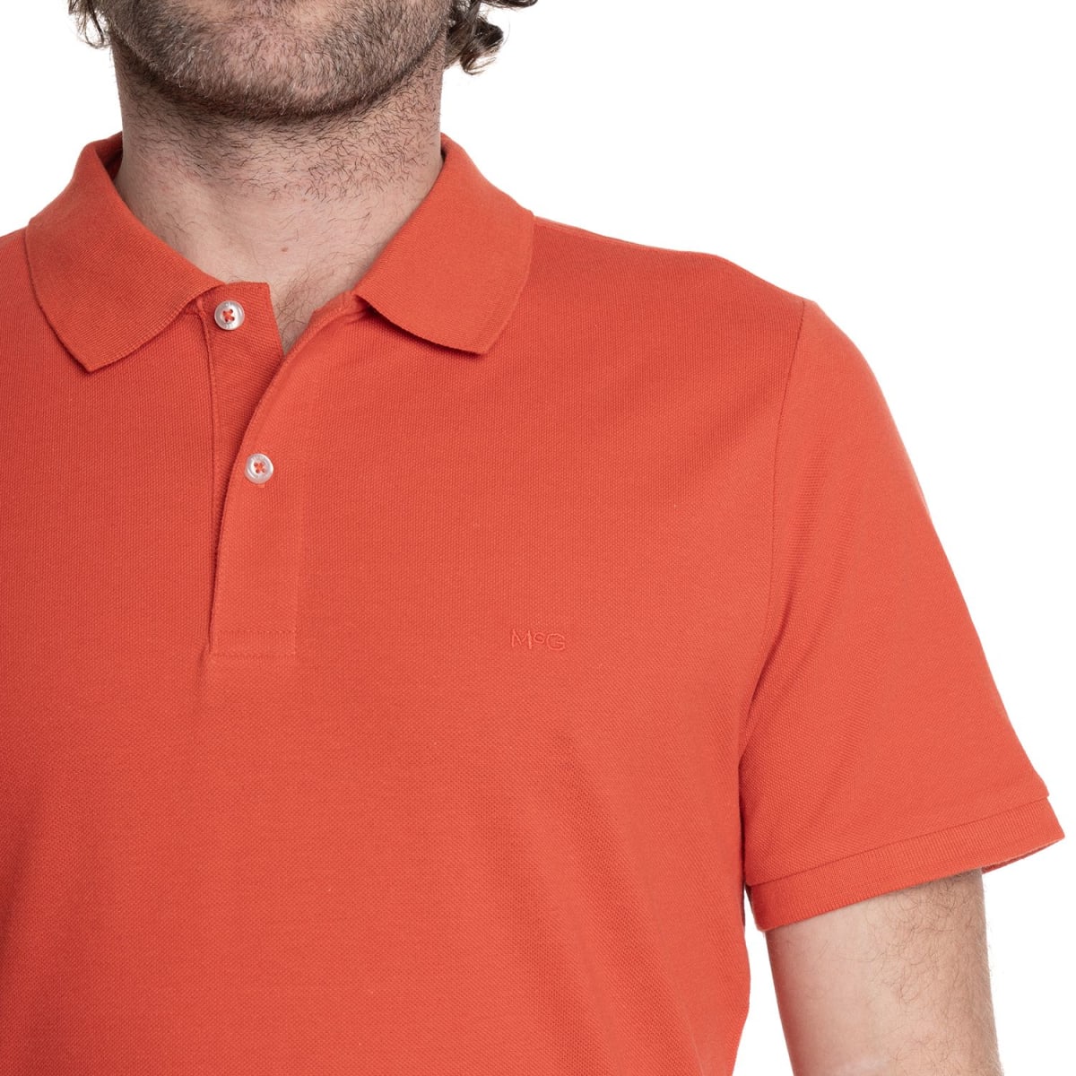 POLERA PIQUE LISA HOMBRE CORAL V6000N0983