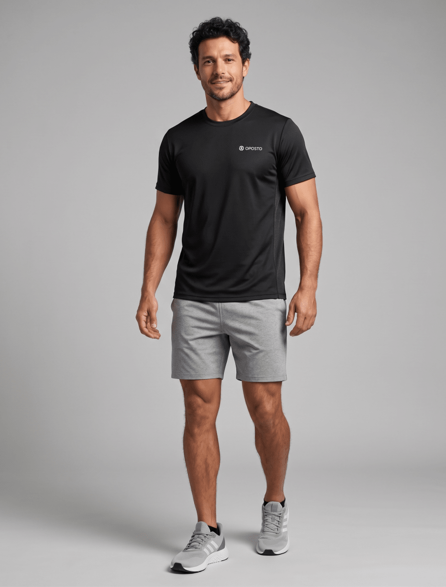 POLERA MANGA CORTA TÉCNICA Y SPORT NEGRO LI001N0092