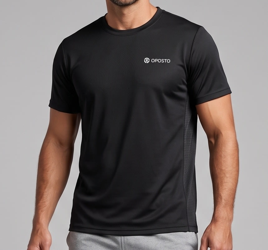POLERA MANGA CORTA TÉCNICA Y SPORT NEGRO LI001N0091