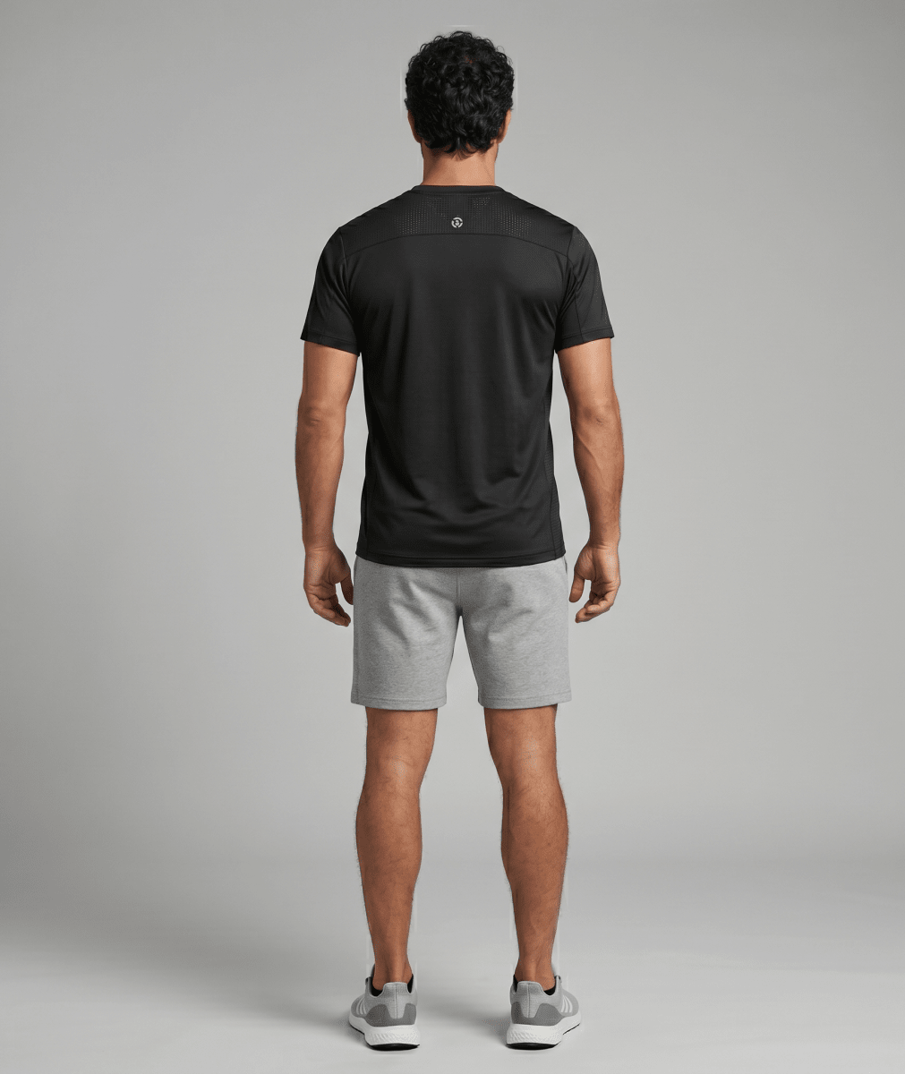 POLERA MANGA CORTA TÉCNICA Y SPORT NEGRO LI001N0093