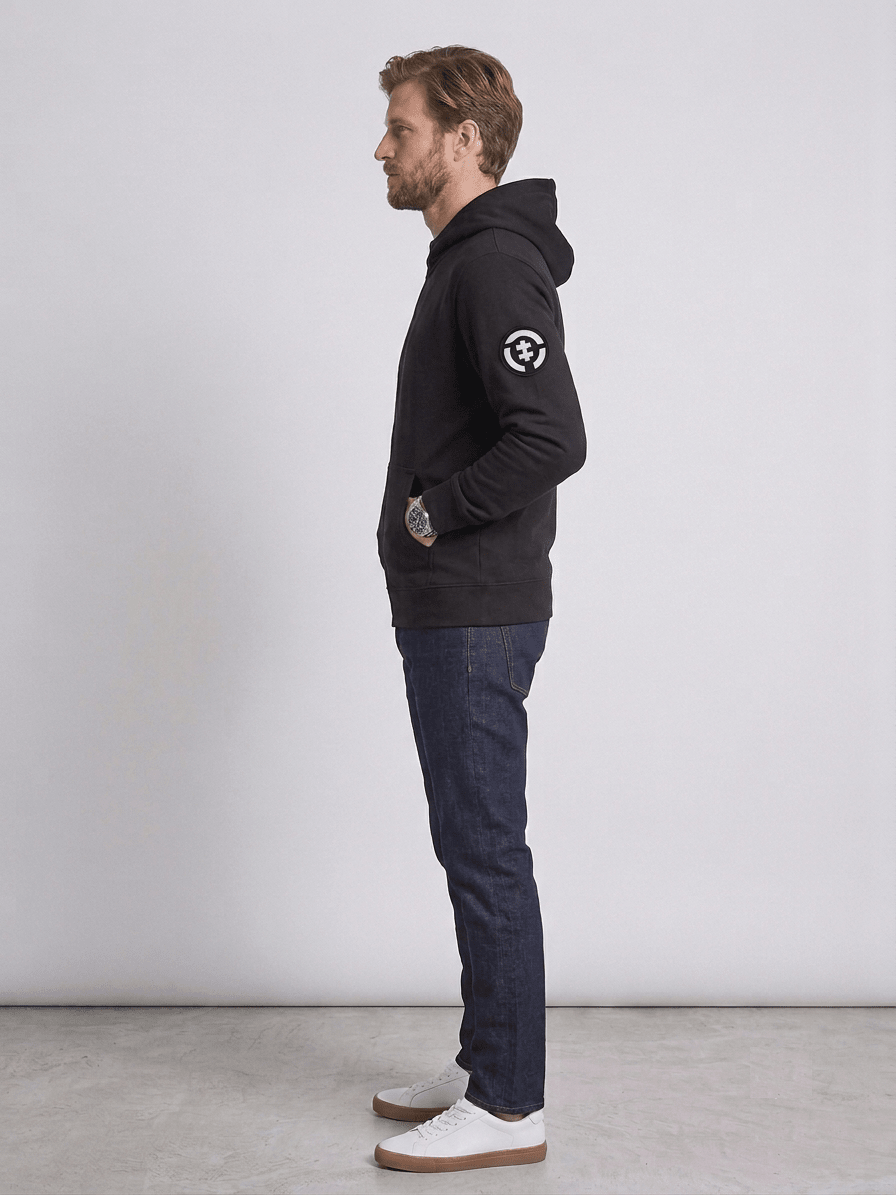 POLERON FULL ZIP TERMICO NEGRO LI004N0094