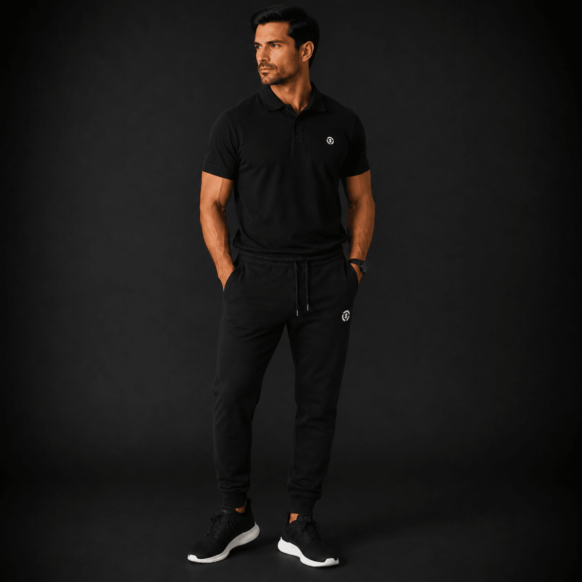 JOGGER FRANELA CARDADA NEGRO LI000N0093