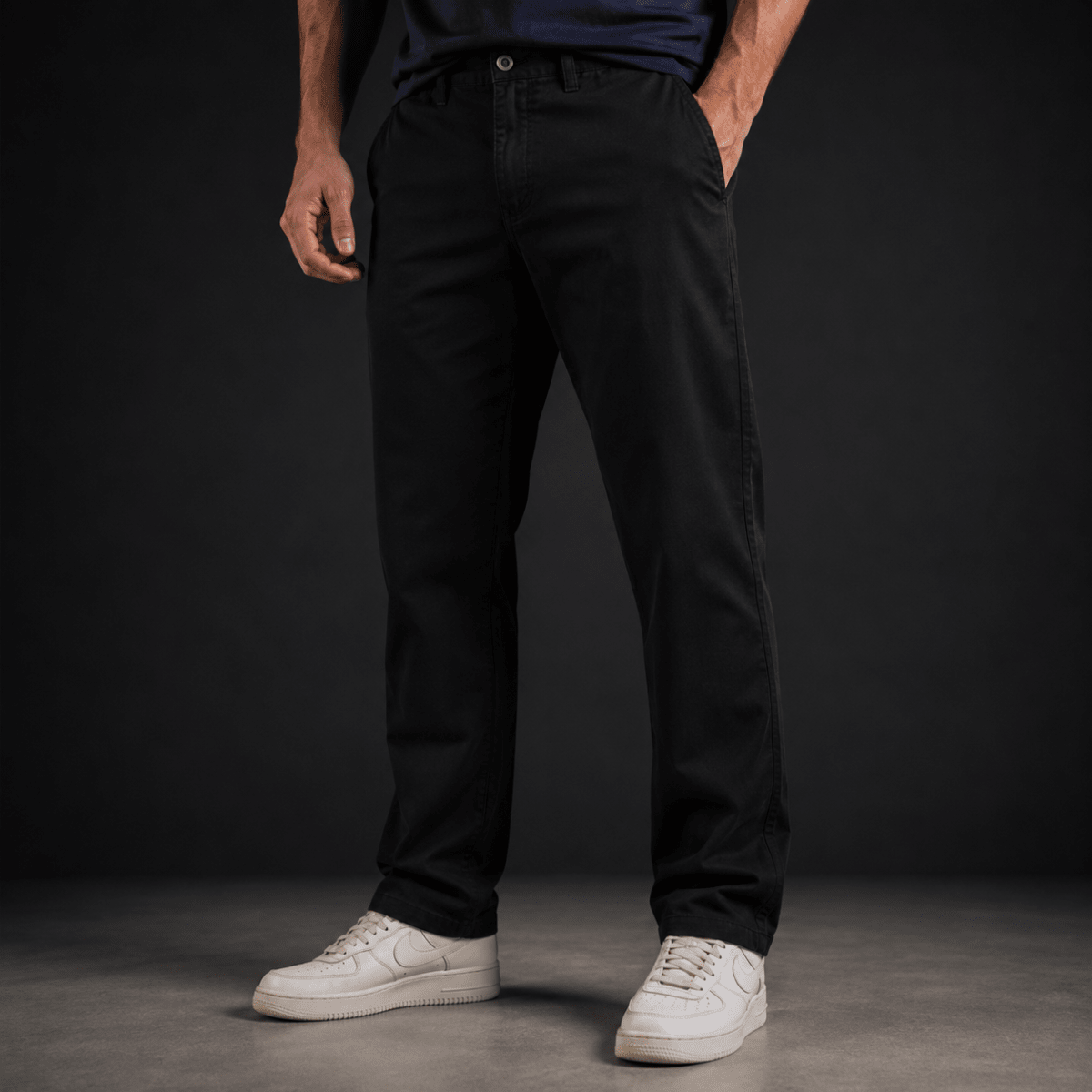 PANTALON CHINO NEGRO I6000N0091