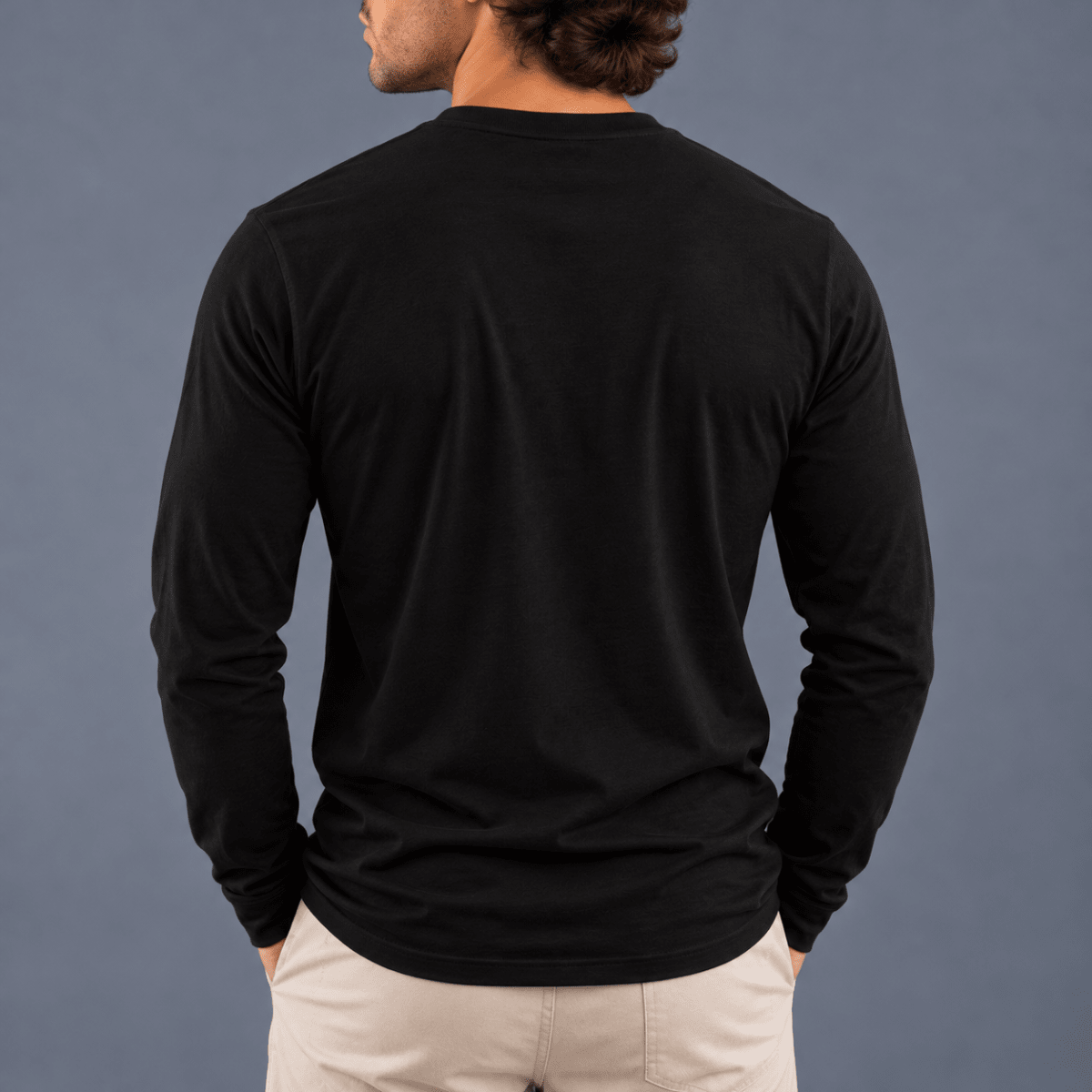 POLERA MANGA LARGA BASICA OPOSTO NEGRO LI000N0092