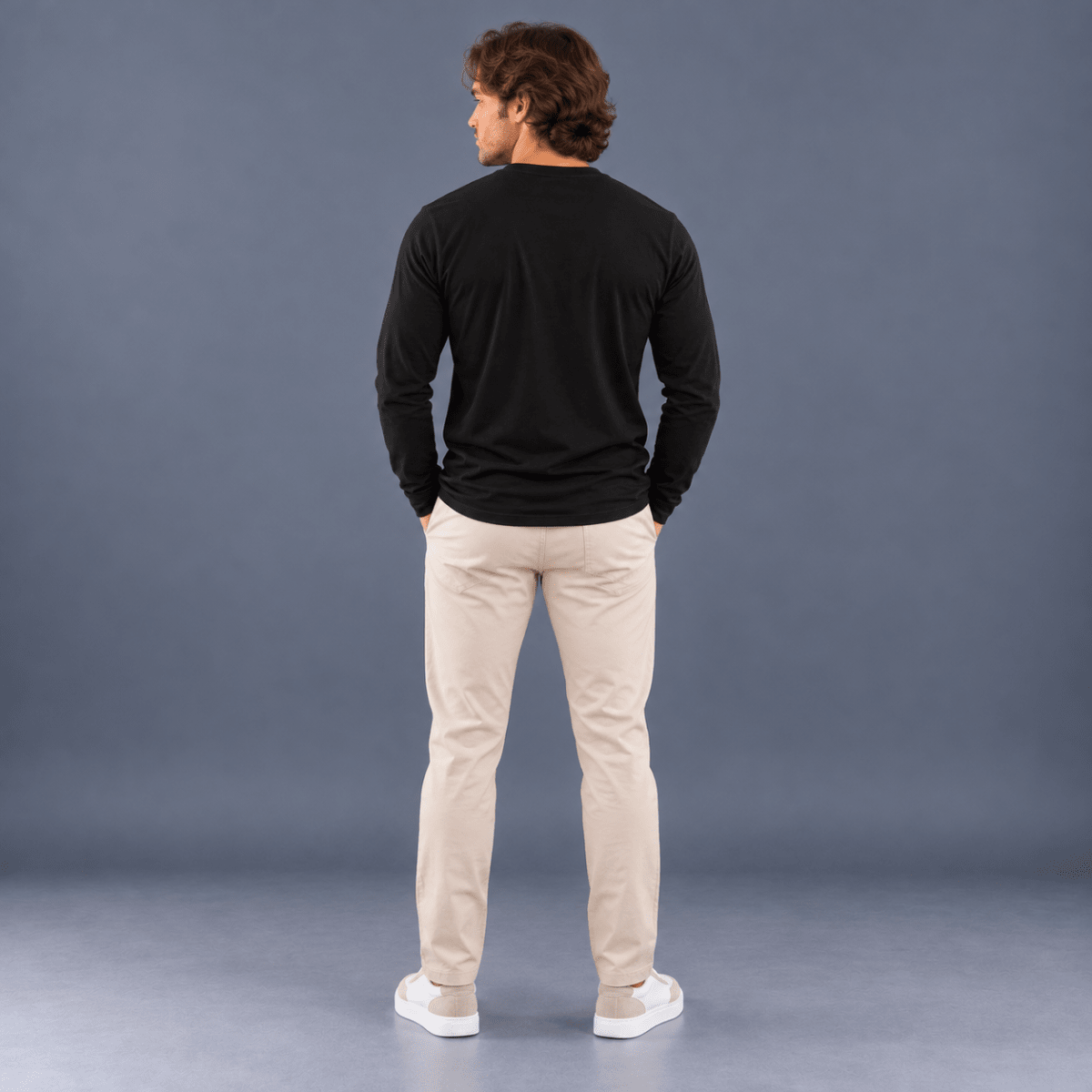 POLERA MANGA LARGA BASICA OPOSTO NEGRO LI000N0094