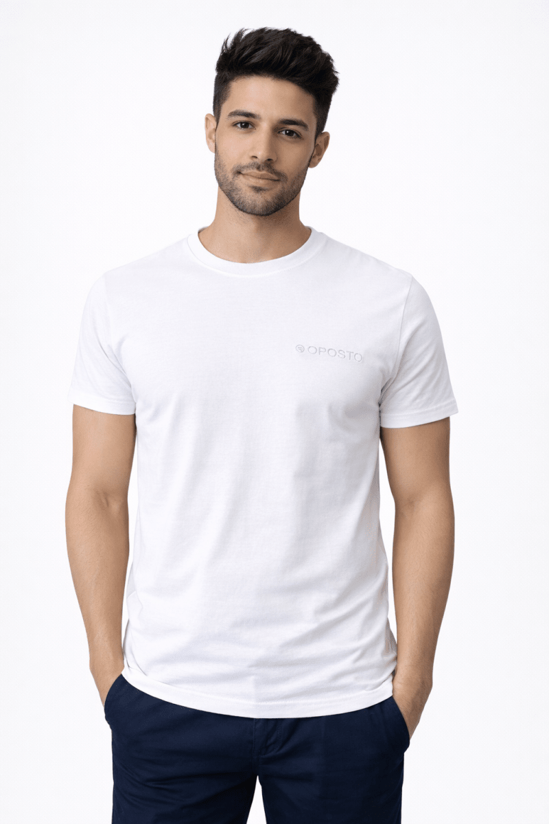 POLERA MANGA CORTA BASICA OPOSTO BLANCO LI000N0011