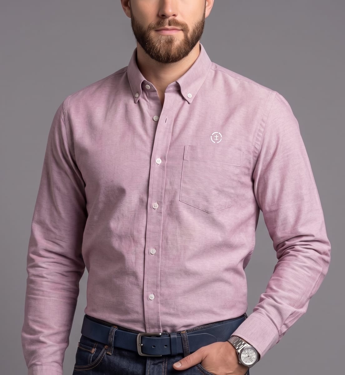 CAMISA OXFORD OPOSTO BURDEO I6001N0561