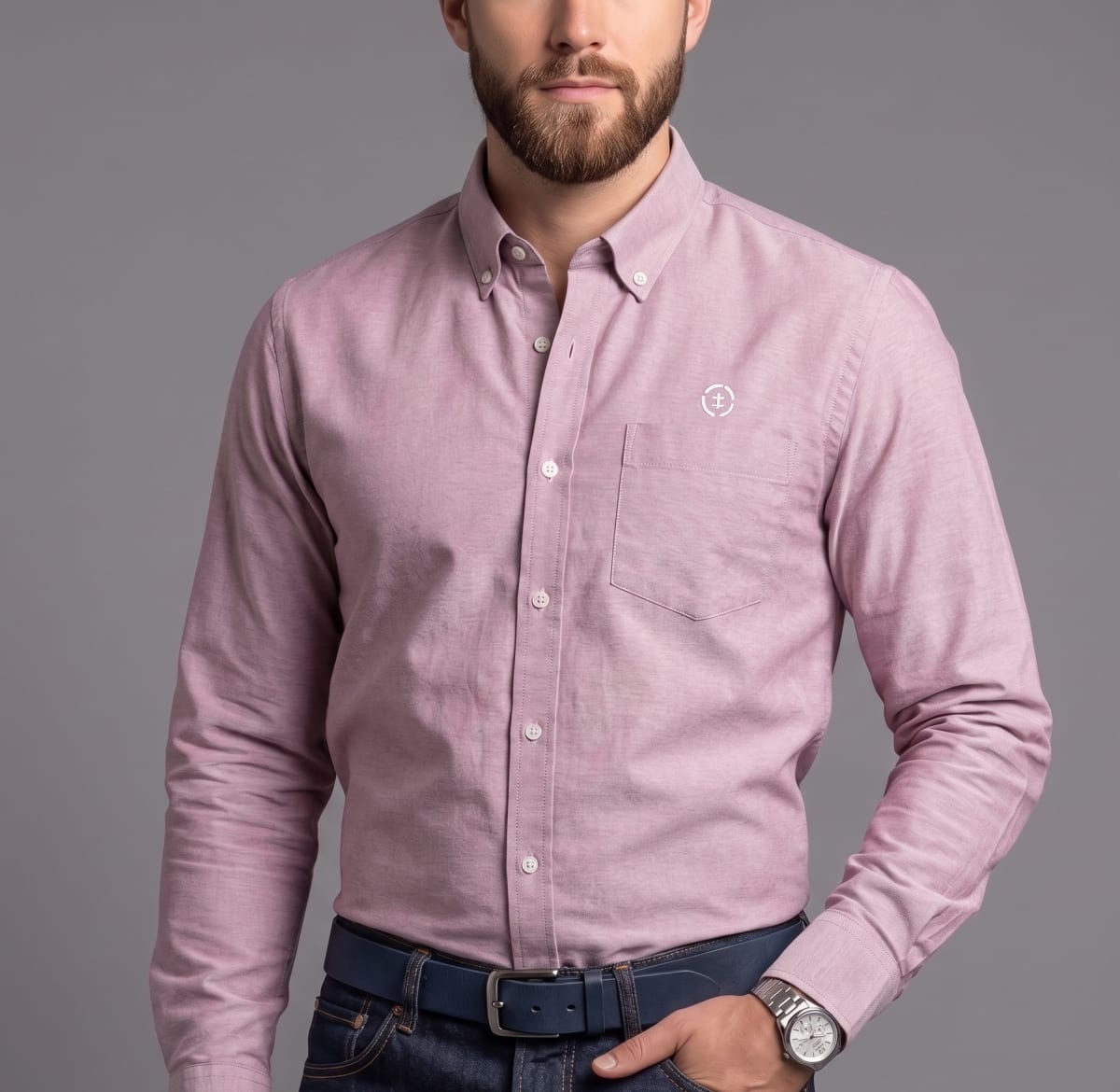 CAMISA OXFORD OPOSTO BURDEO I6001N0563
